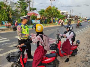 Satlantas Polres Katingan Tindak dan Copot Knalpot Racing Motor