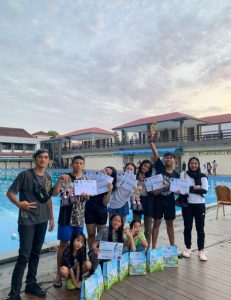 Glent Silitonga CS dari Clup Rabbani Aguatic Swimming Kk boyong medali dari pertandingan renang Sutan raja Paniki