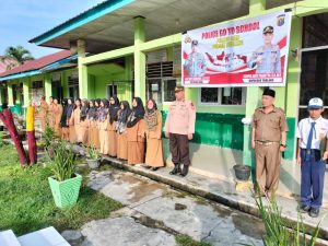 Berikan Pembelajaran Pencegahan Perundungan atau Bullying dan Pendisiplinan, Polsek Tualang Laksanakan Program Police Goes to School ke SMP N 4 Tualang