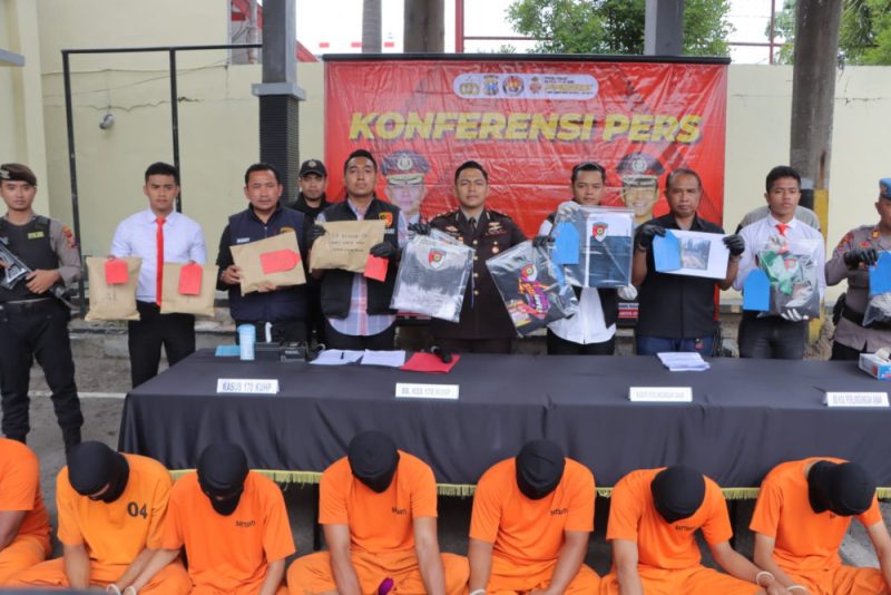 Polres Tulungagung Ungkap Kasus Kekerasan 8 Tersangka Diamankan 