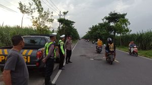 Ramadhan Satlantas Polres Kediri Tingkatkan Patroli Preventif cegah Aksi Balap Liar