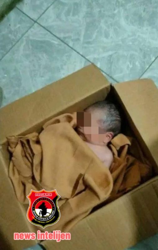 Penemuan Bayi laki-laki di dalam Kardus ,di dekat pasar sapi Templek Gadungan Puncu.