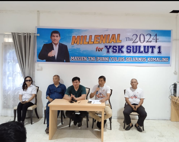 Tim Pemenangan Yulius Selvanus Komaling Sosialisasi ke Millenial Sulut.