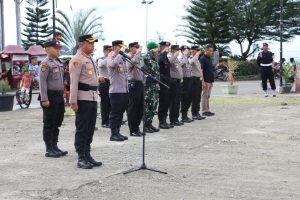 Kapolres Nias Pimpin Apel Gelar Paasukan pengamanan Malam TaQbiran Perayaan Hari Idul Adha 1445