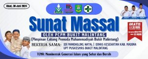 Tepat pada hari Minggu tanggal,(30 Juni 2024)PCPM Bukit Malintang mengadakan sunat massal dan pengobatan gratis,tepat di sekolah(SDS 055) muhammadiyah bukit malintang,”