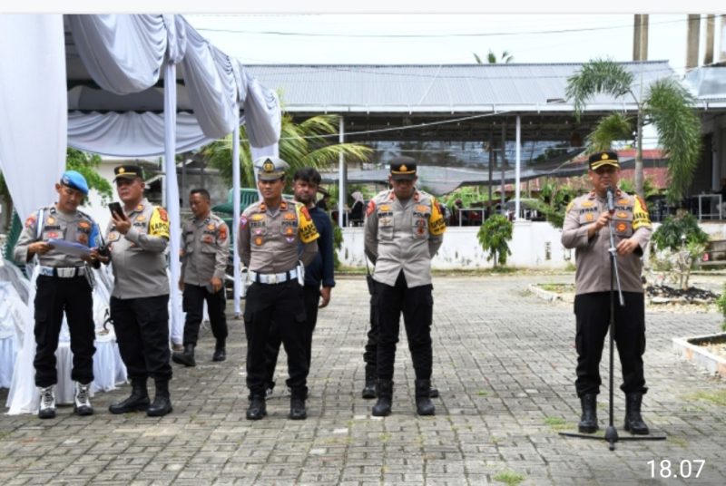 Wakapolres Aceh Timur Pimpin Apel Pengamanan Pendaftaran Calon Bupati/Wakil Bupati