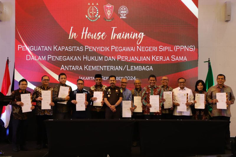 Penandatanganan Kerja Sama JAM PIDUM  dengan 11 Kementerian/Lembaga   tentang Penguatan dan Sinergitas Penuntut Umum  dengan Penyidik Pegawai Negeri Sipil 