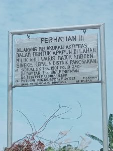 Lahan Kosong di Depan Mantos Manado akan diambil oleh Ahli waris Mayor Amboen Sineke, Buang Sineke beserta Tim berdasarkan SK 1901 Folio 240