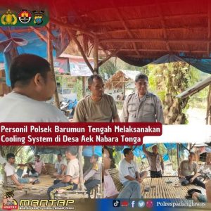 Personil Polsek Barumun Tengah Melaksanakan Cooling System