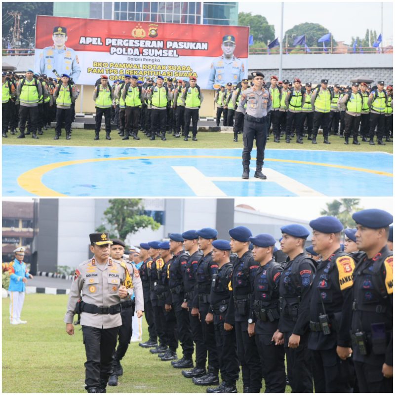 KAPOLDA SUMSEL APELKAN 1471 PERSONIL PERSIAPAN PENGAMANAN PENGAWALAN TAHAPAN PEMUNGUTAN DAN PERHITUNGAN SUARA