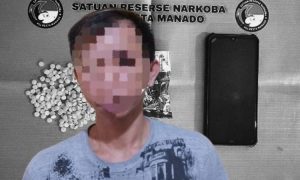 Satres Narkoba Polresta Manado Amankan Pelaku Pengedar Obat Keras Thryhexypenidyl di Malalayang 