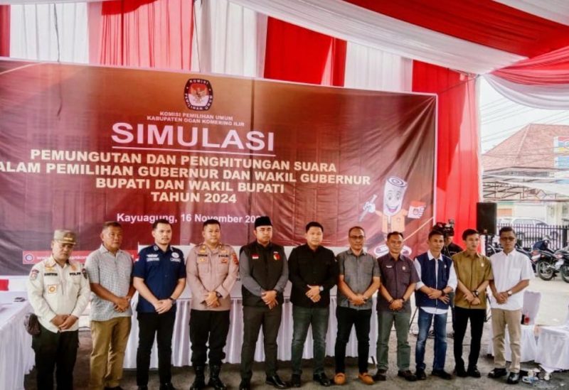 KPU OKI MENGGELAR SIMULASI PEMUNGUTAN DAN PERHITUNGAN SUARA SERENTAK 2024