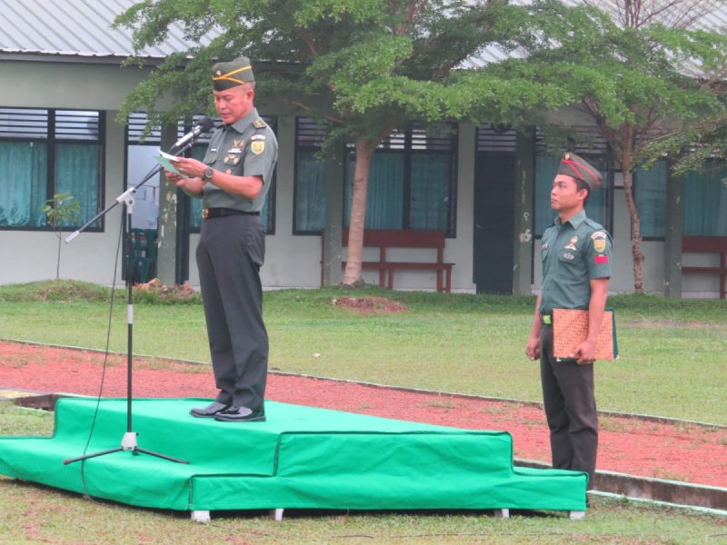 Kasdim 0402/OKI Bertindak Sebagai Irup Pada Upacara Bulanan