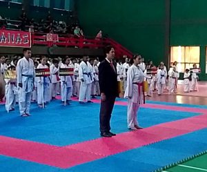 Pertandingan Karateka Liga INKANAS Sulutgo, perebutkan Piala bergilir Dansat Brimob Polda Sulut dalam rangka HUT Brimob, dibuka langsung Kombes pol Agung Nugroho