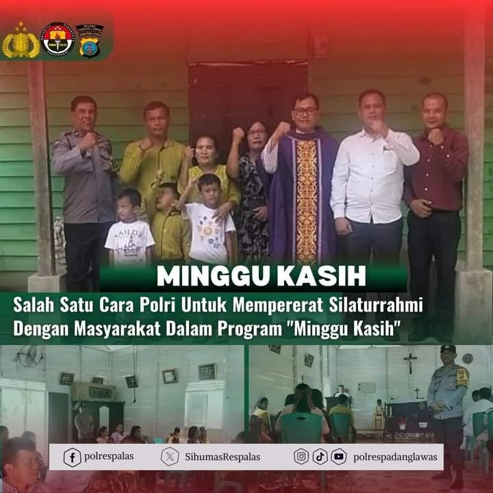 Polsek barumun tengah jalin silaturahmi dengan masyarakat dalam program minggu kasih