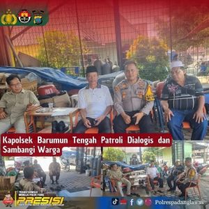 Kapolsek Barumun Tengah Patroli Dialogis dan Sambangi Warga