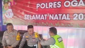 Sie Dokkes Polres Oku Lakukan Pemeriksaan kesehatan pos pelayanan dan pos pengamanan Operasi Lilin Musi 2024
