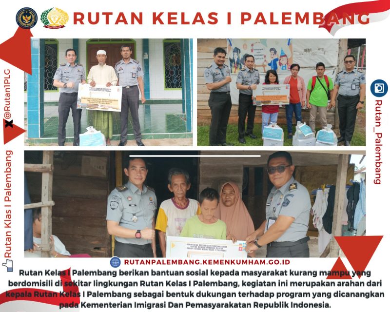 Program Bantuan Sosial (Bansos) Kepada Masyarakat Sekitar di UPT Pemasyarakatan Rutan Kelas 1 Palembang