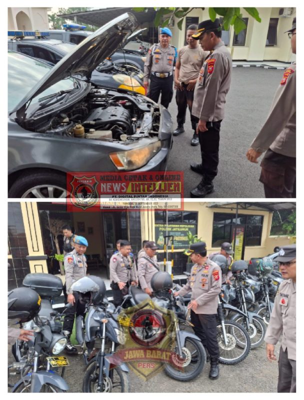 Dukung Kebijakan Kapolda Jabar, Polres Purwakarta Cek Kendaraan Dinas Polsek