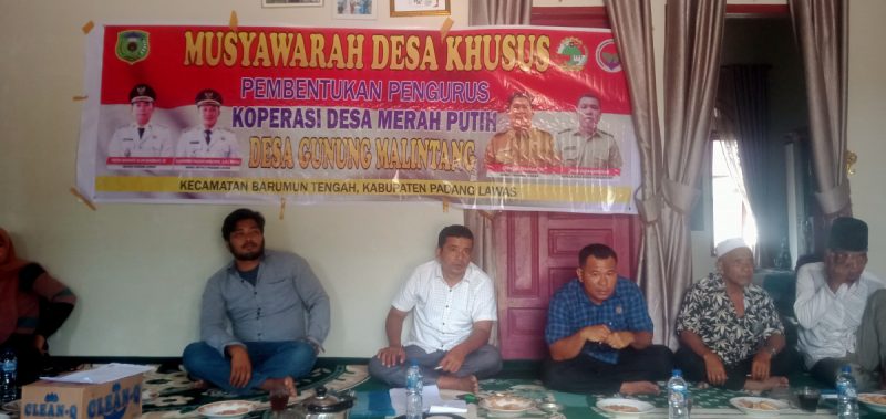 Pembentukan koperasi desa merah putih desa Gunung malintang terlaksana dengan baik dan sukses