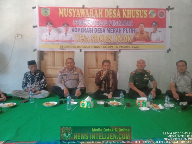 Pembentukan pengurus koperasi desa merah putih desa siboris dolok kecamatan barumun tengah terlaksana dengan baik dan sukses