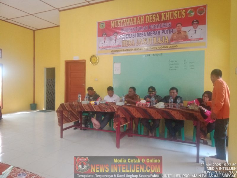 Pembentukan pengurus koperasi desa merah putih desa janji raja kecamatan barumun tengah terlaksana dengan baik dan sukses