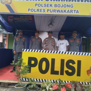Mendekati Lebaran 2025 Kapolsek Bojong Laksanakan Pengecekan Petugas Pos Pengamanan Wisata Taman Batu