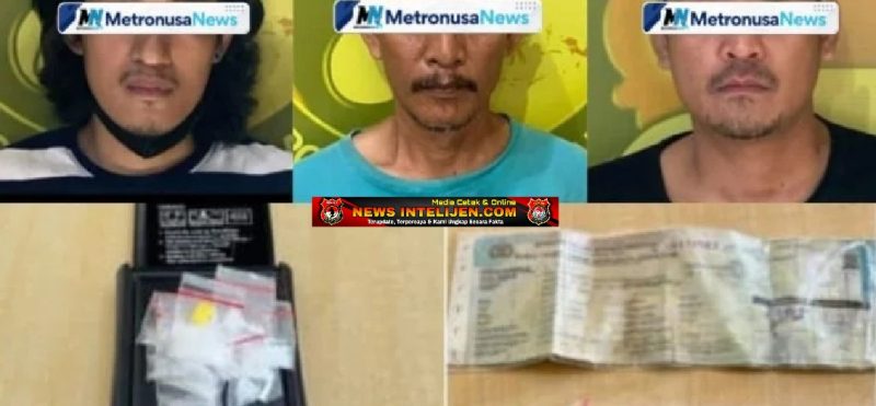 Polresta Cilacap dalam Memberantas Peredaran Narkotika Membuahkan Hasil Tangkap Tiga Tersangka Diduga Pengedar.