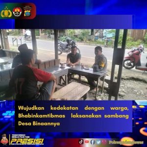 Wujudkan kedekatan dengan warga, Bhabinkamtibmas  laksanakan sambang Desa Binaannya
