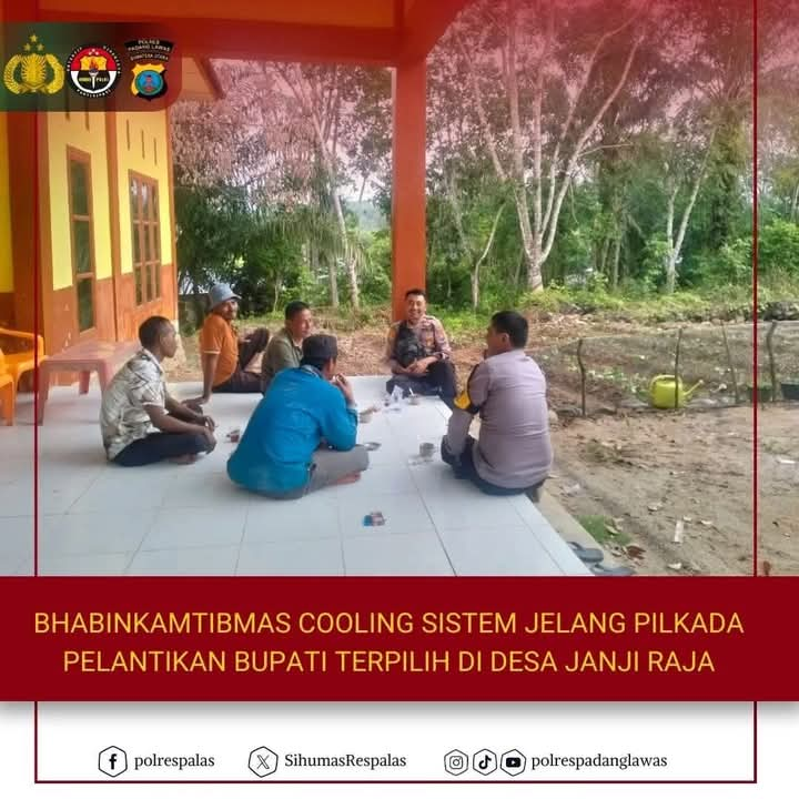 Bhabinkamtibmas cooling sistem jelang pilkada pelantikan bupati terpilih kabupaten padang lawas