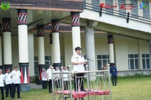 Pemerintahan kabupaten padang lawas gelar apel gabungan perdana pasca cuti lebaran 1446H Asn/Pppk/Honorer/Tks