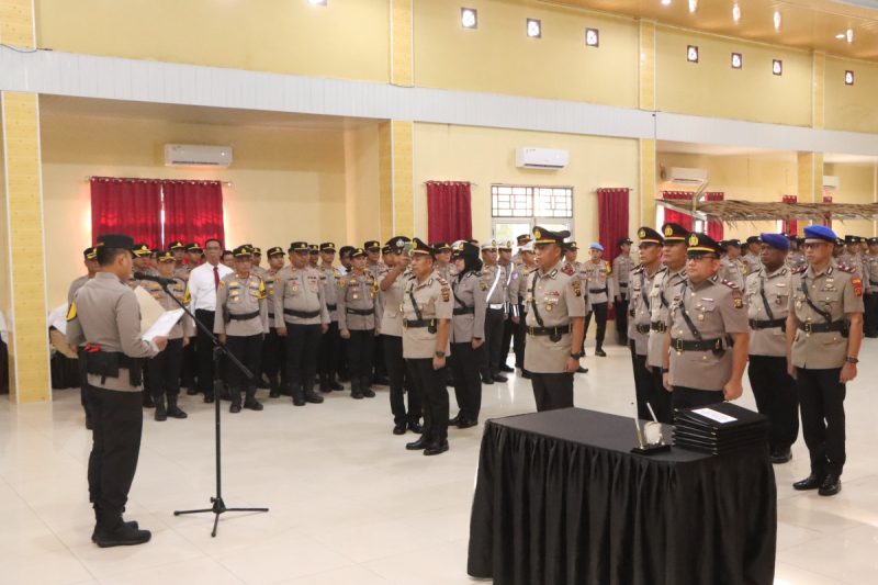 Kasat Lantas dan Kasat Polairud Beserta Empat Kapolsek di Jajaran Polres Banyuasin Berganti