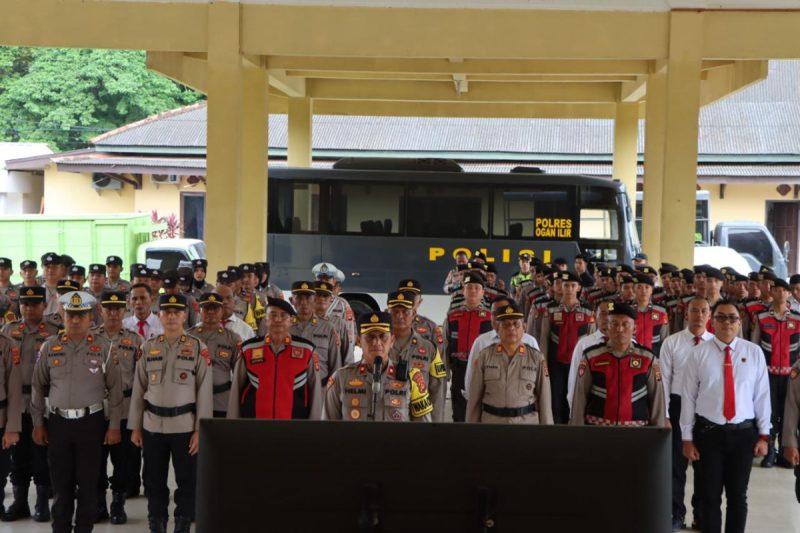 Polres Ogan Ilir Ikuti Zoom Meeting Apel Penghargaan Kapolda Sumsel*