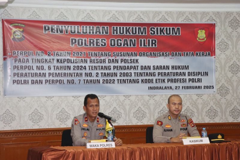 POLRES OGAN ILIR GELAR PENYULUHAN HUKUM UNTUK TINGKATKAN PROFESIONALISME ANGGOTA*