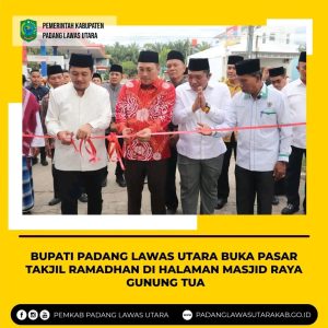 Bupati Paluta Resmi Buka Pasar Takjil Rammadhan Baznas