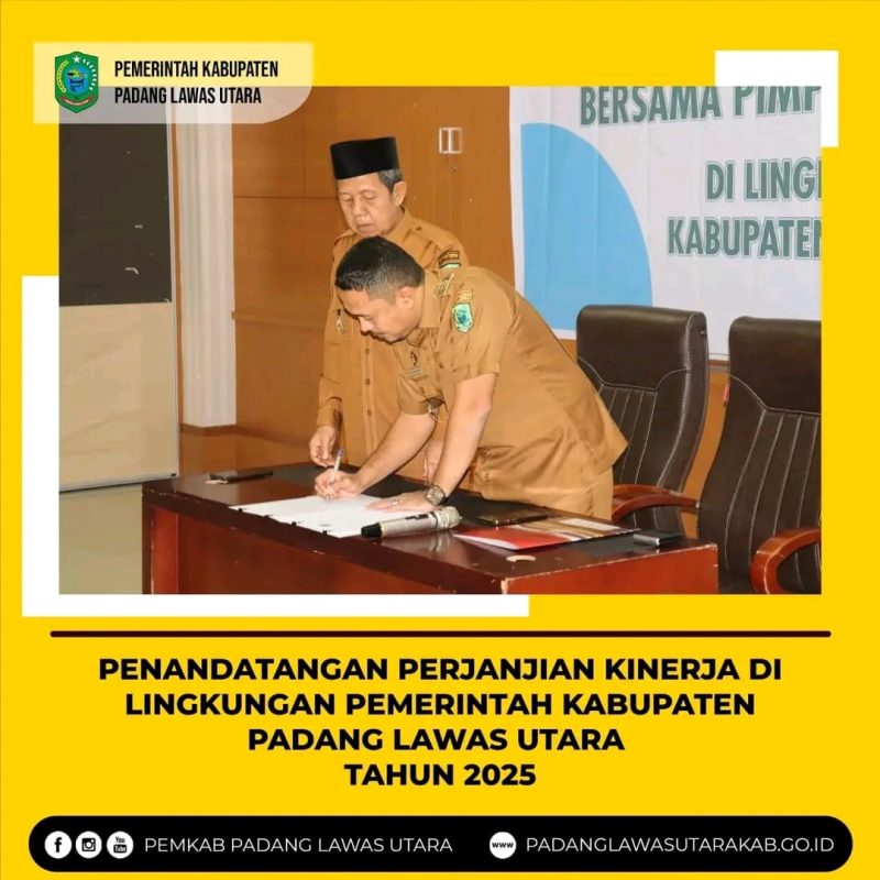 Pemkab Paluta Laksanakan Penandatanganan Perjanjian Kinerja Tahun 2025