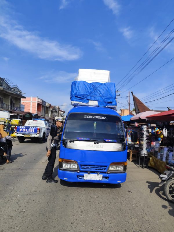 Polres padang lawas Sosialisasi mudik aman keluarga nyaman dan Tag line 110