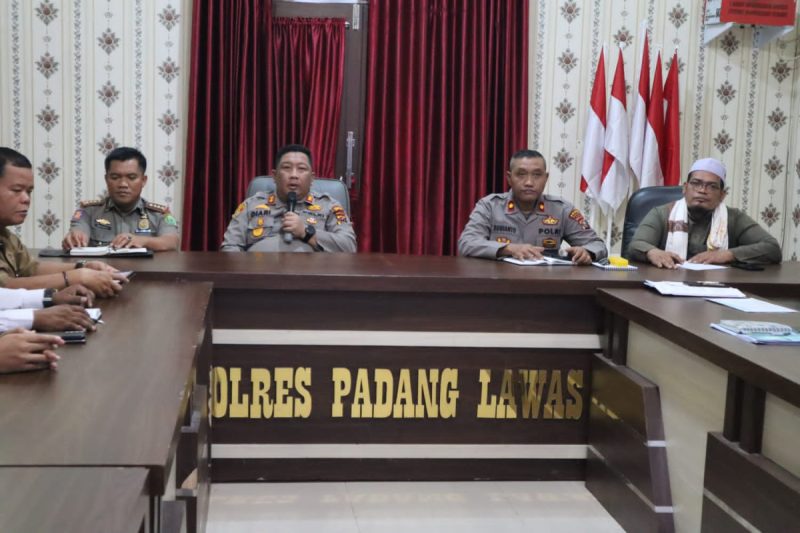 Polres padang lawas gelar rapat koordinasi operasi ketupat toba 2025