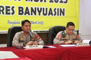 Polres Banyuasin Gelar Latpra Ops Musi 2025, Siapkan Pengamanan Libur Idul Fitri 1446H