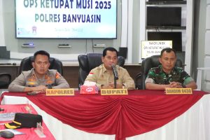 Pastikan Pengamanan Hari Raya Idul Fitri 1446 H, Polres Banyuasin Menggelar Rakor Linsek