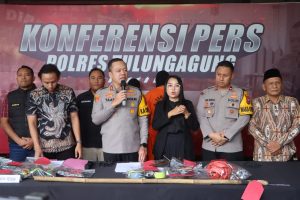 Polres Tulungagung Tetapkan 7 Tersangka Kasus Balon Udara Berpetasan 105 buah*