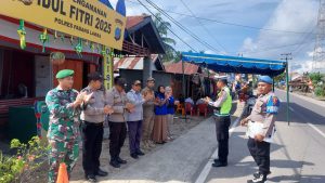 Apel pagi kesiapan personil Gabungan Pos Pam I Barteng Ops ketupat Toba 2025