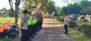 Pembukaan Tournament Sepak Bola Bupati Banyuasin Cup 2025, Mendapat Pengaman Ketat Dari Polisi