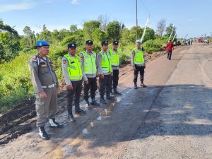 Polsek Rambutan Lakukan Pengamanan Kunjungan Presiden RI di Komplek PT Bomba City Desa Sungai Pinang