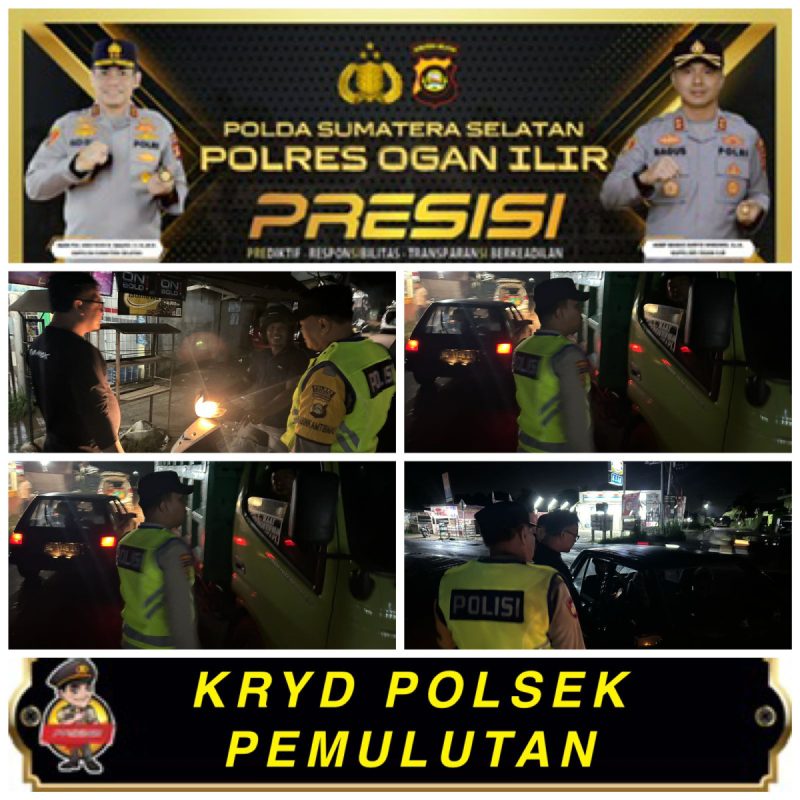 Hasil Patroli dan Razia KRYD, Wilayah Hukum Polsek Pemulutan Kondusif dan Aman, Kegiatan Masyarakat Berjalan Lancar
