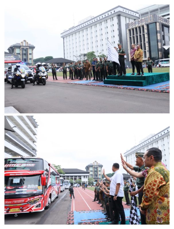 Lepas Ribuan Pemudik, TNI AD Lestarikan Tradisi Mudik Bersama Mabesad