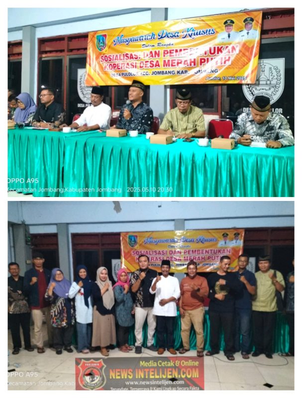 Desa Pulolor Jombang Luncurkan Koperasi Desa Merah Putih, Simbol Kebangkitan Ekonomi Dari Akar Rumput.