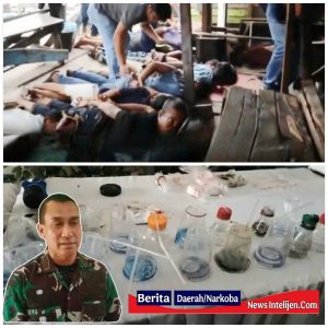 UNIT INTEL KODIM 0208/ASAHAN GEREBEK BARAK NARKOBA DI DESA SIJAWI-JAWI, 19 ORANG DIAMANKAN