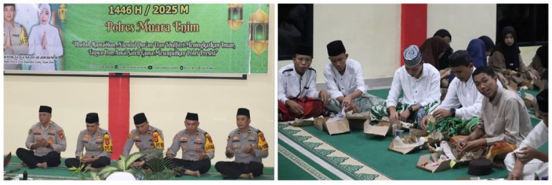 POLRES MUARA ENIM GELAR BUKA PUASA BERSAMA DAN PERINGATAN NUZULUL QURAN 1446 H