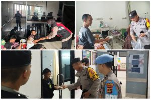 POLRES MUARA ENIM BERBAGI TAKJIL UNTUK KELUARGA PASIEN DI RS RABAIN